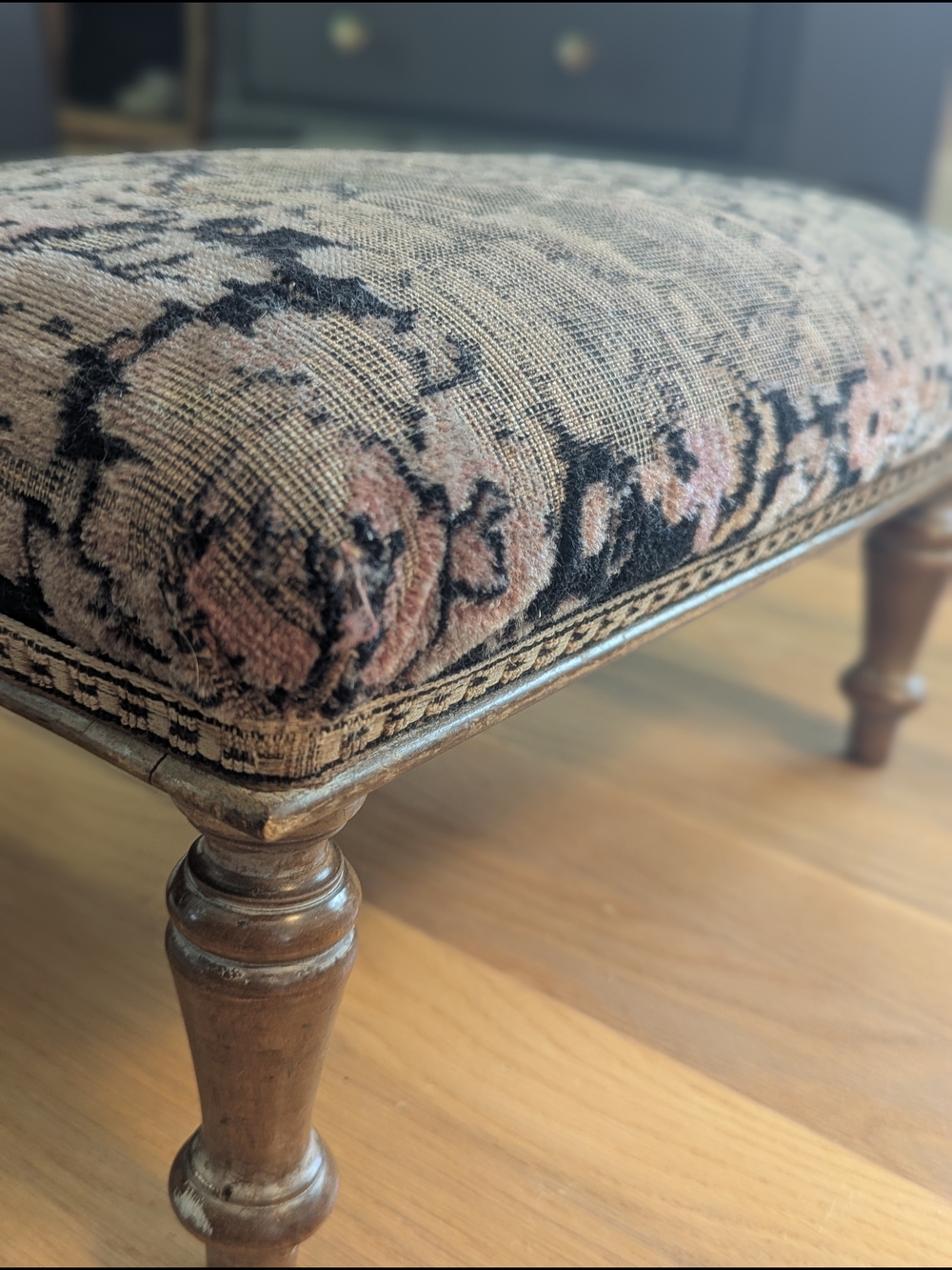 Antique Upholstered Footstool 1820's